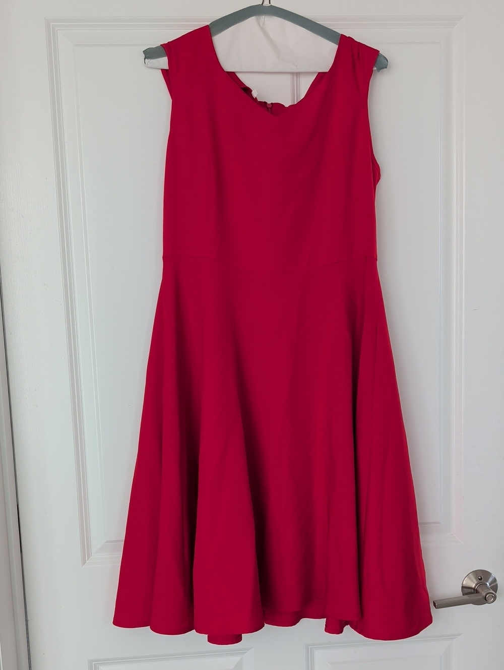 Sleeveless Bright Red Fit & Flare Dress